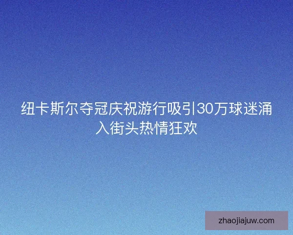 纽卡斯尔夺冠庆祝游行吸引30万球迷涌入街头热情狂欢